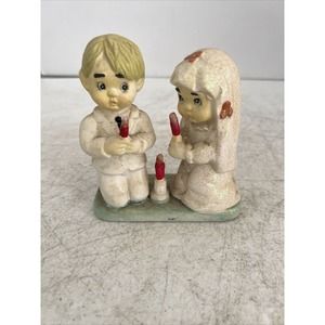 Christmas Figurine Candle Man & Woman